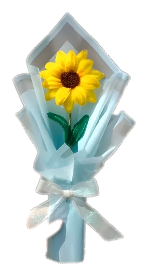 Girasol eterno de limpiapipas